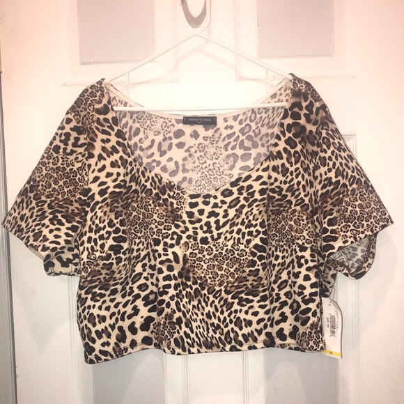 Fashion to Figure Tops - NWT Fashion To Figure Animal Prnt Crop Top Size 3x